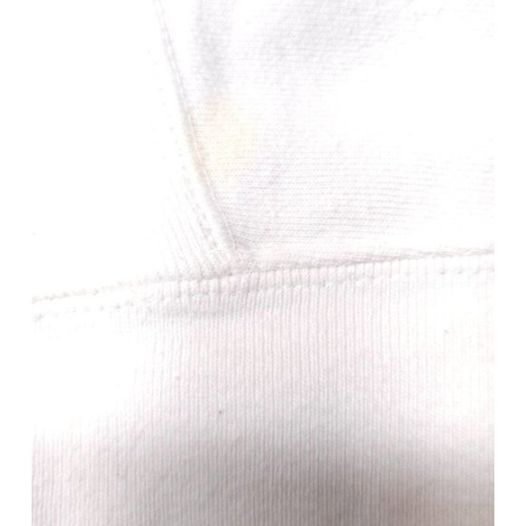 Champion Reverse Weave Medium White Crop Spellout Logo Heavyweight Sweatshirt - Picture 12 of 13